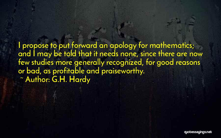 G.H. Hardy Quotes 177365