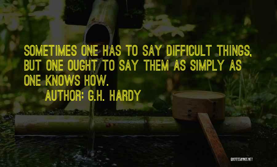 G.H. Hardy Quotes 214647