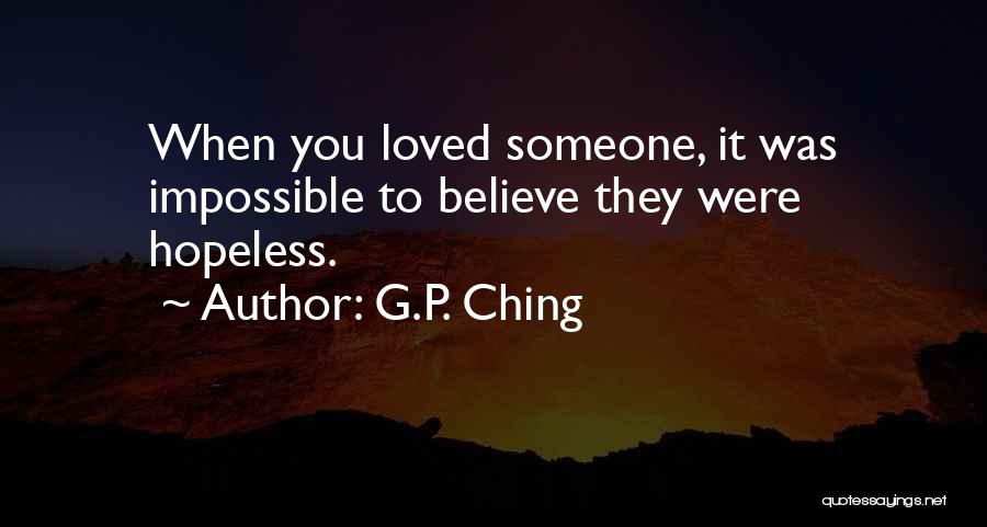 G.P. Ching Quotes 318924