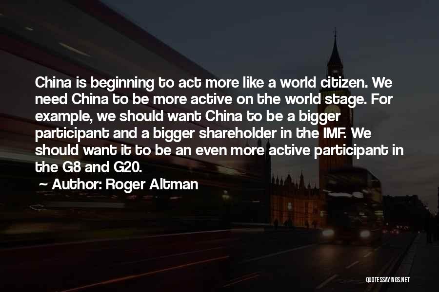 G20 Quotes By Roger Altman