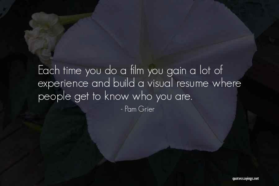 Gain Experience Quotes By Pam Grier