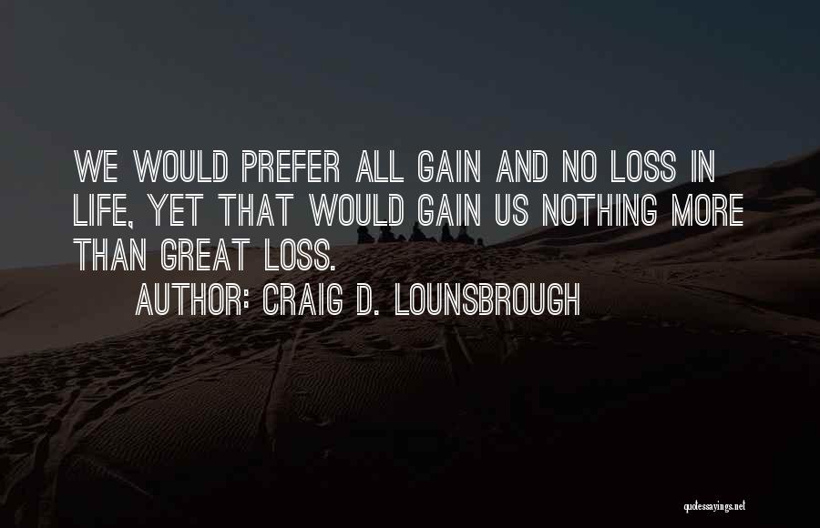 Gain Success Quotes By Craig D. Lounsbrough