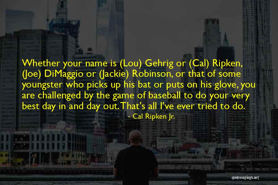 Game Day Baseball Quotes By Cal Ripken Jr.