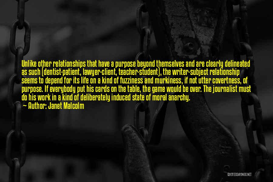 Game Over Relationship Quotes By Janet Malcolm