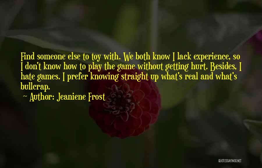 Game Over Relationship Quotes By Jeaniene Frost