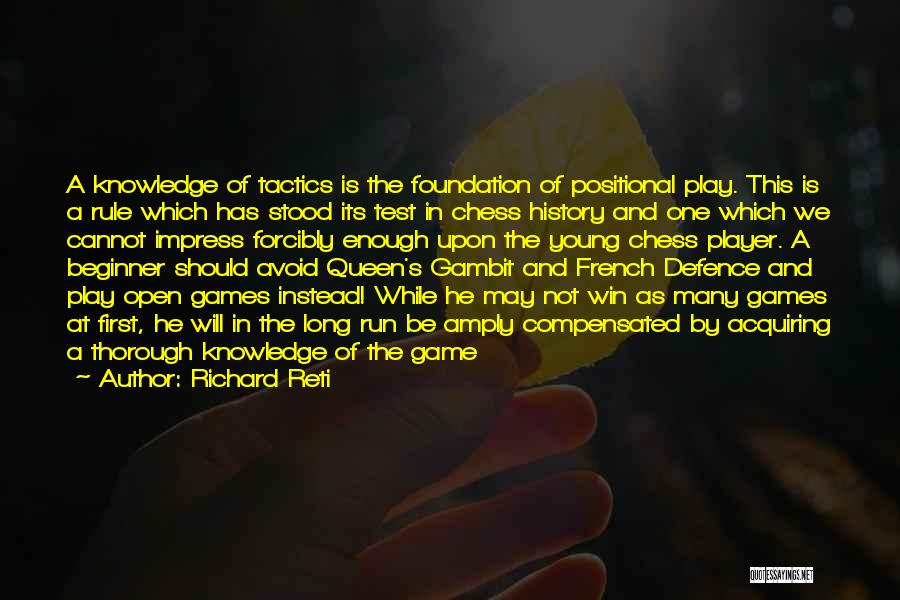 Game Winning Quotes By Richard Reti