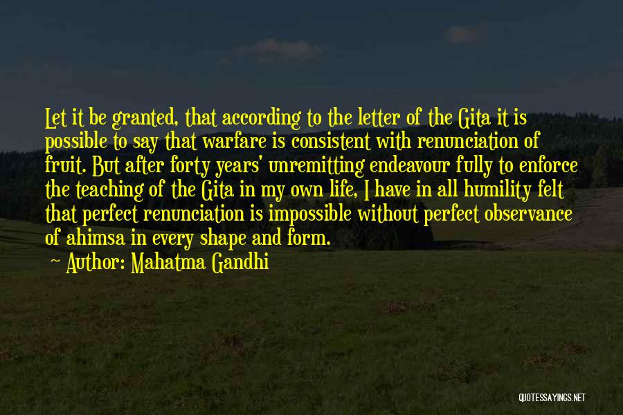 Gandhi Renunciation Quotes By Mahatma Gandhi