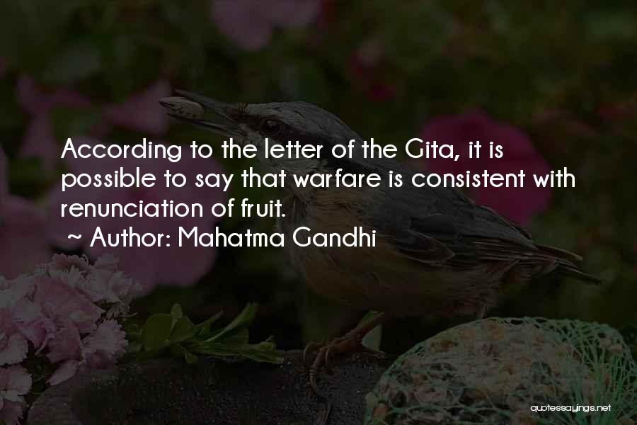 Gandhi Renunciation Quotes By Mahatma Gandhi