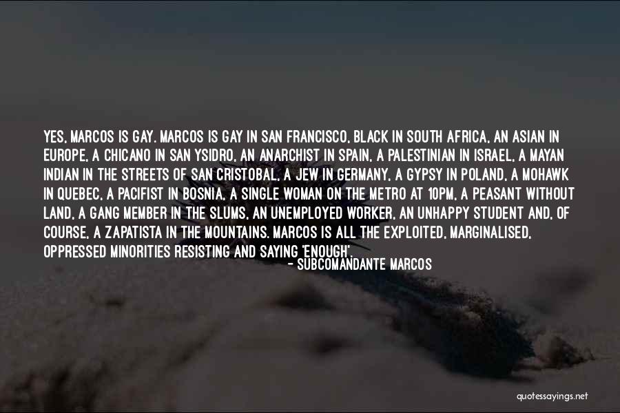 Gang Member Quotes By Subcomandante Marcos