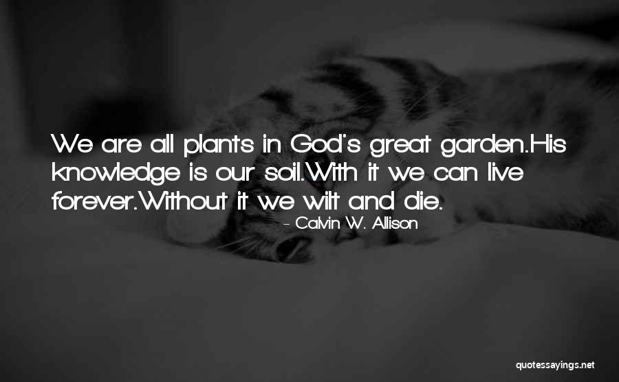 Garden Soil Quotes By Calvin W. Allison