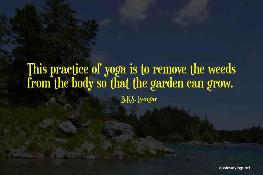 Garden Weeds Quotes By B.K.S. Iyengar