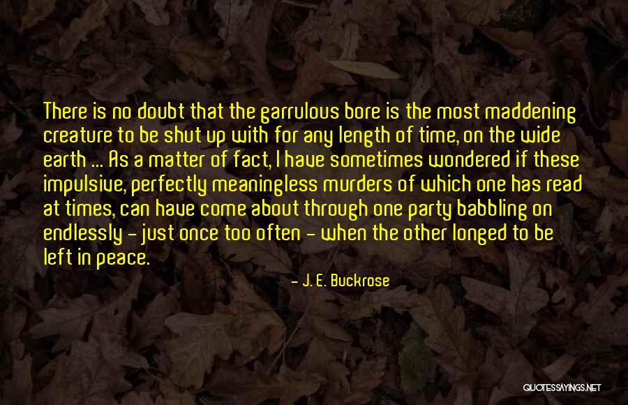 Garrulous Quotes By J. E. Buckrose