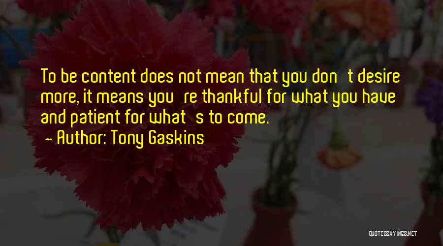 Gaskins Quotes By Tony Gaskins