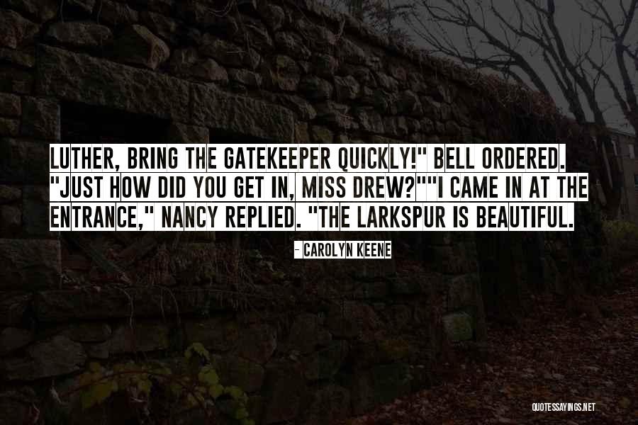 Gatekeeper Quotes By Carolyn Keene