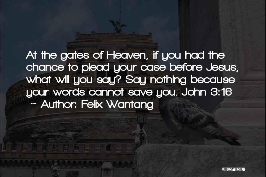 Gates Of Heaven Quotes By Felix Wantang