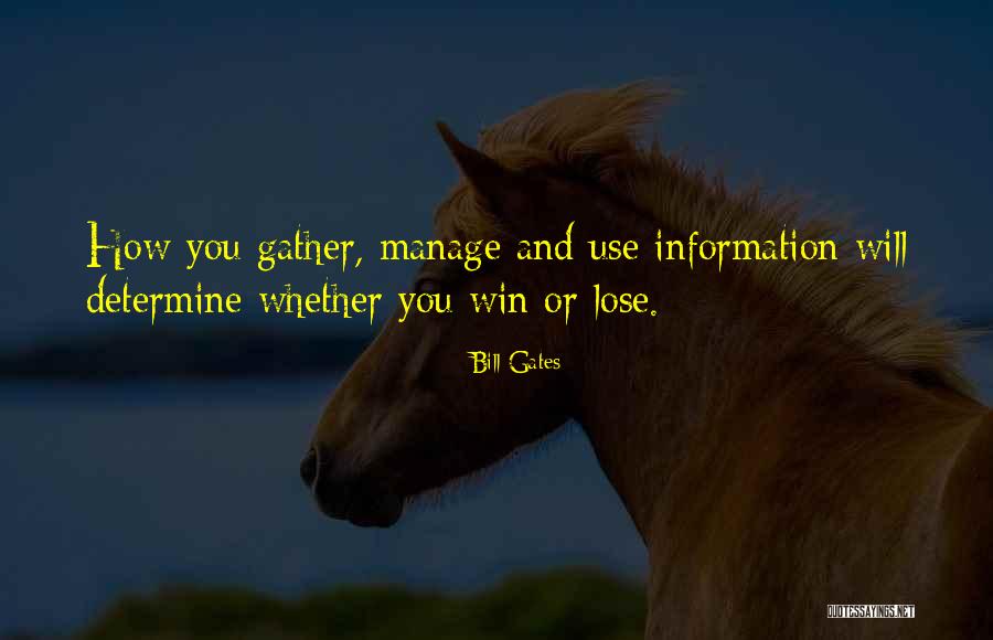 Gather Information Quotes By Bill Gates