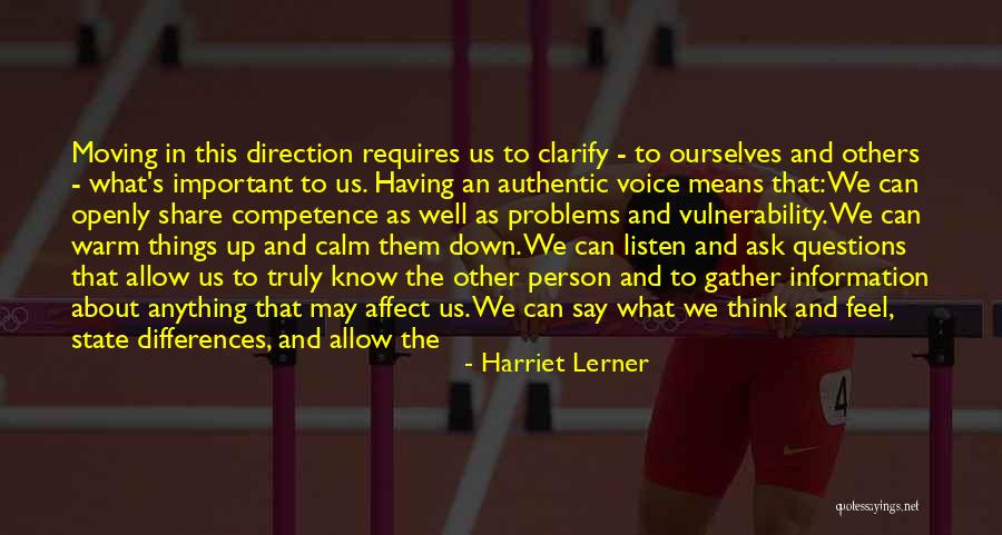 Gather Information Quotes By Harriet Lerner