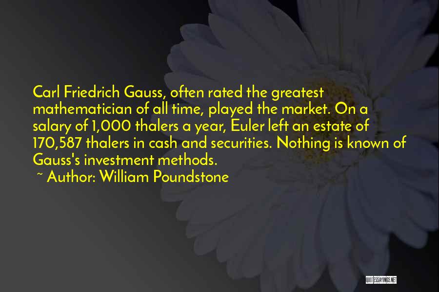 Gauss Quotes By William Poundstone
