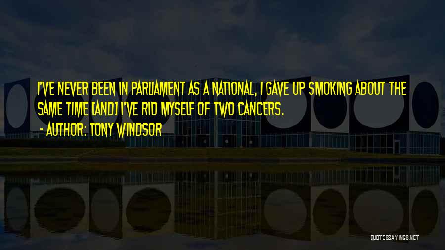 Gave Up Smoking Quotes By Tony Windsor