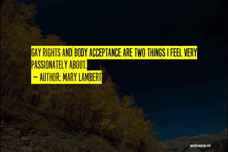 Gay Acceptance Quotes By Mary Lambert