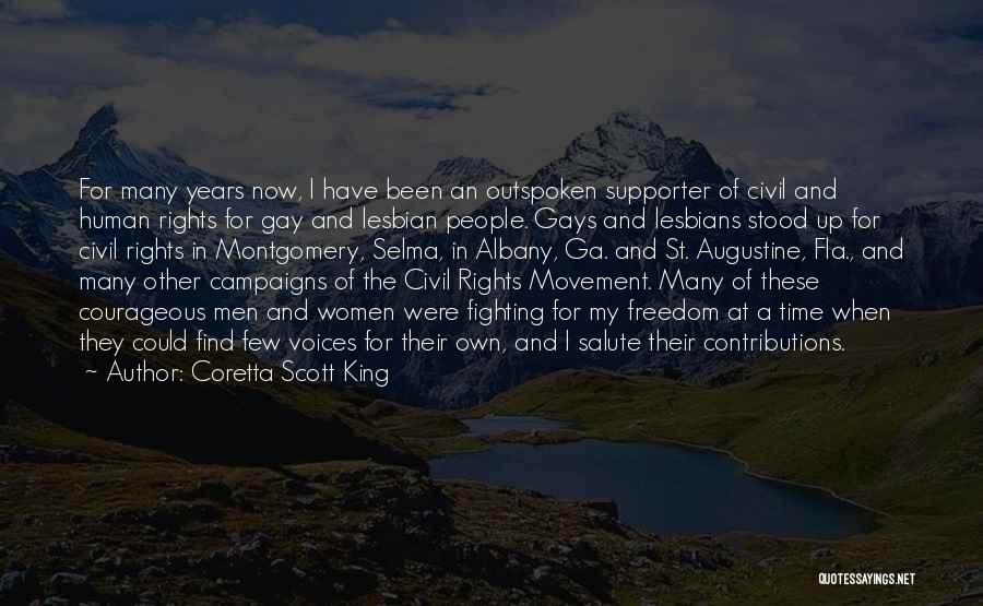 Gay And Lesbian Rights Quotes By Coretta Scott King