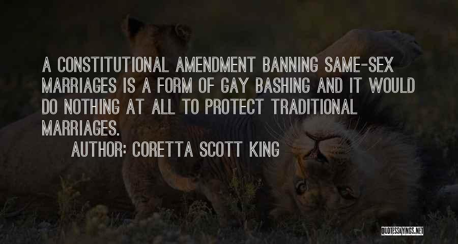 Gay Bashing Quotes By Coretta Scott King