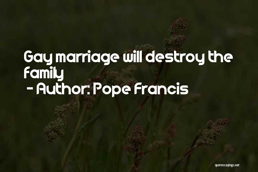 Gay Marriage Quotes By Pope Francis