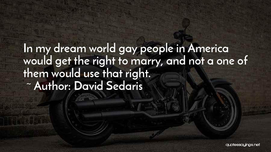 Gay Right Quotes By David Sedaris