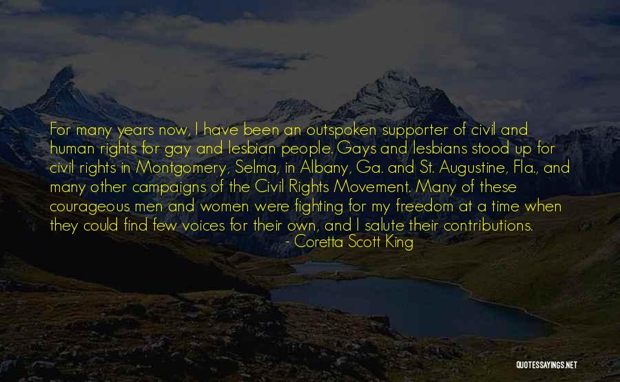 Gay Rights Supporter Quotes By Coretta Scott King Gay Rights Supporter Quotes By Coretta Scott King