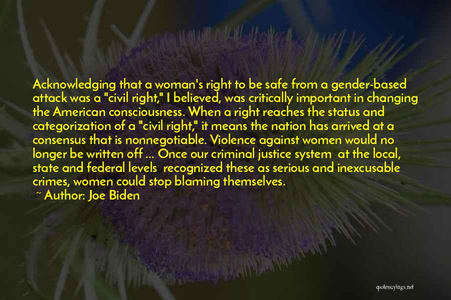 Gender Based Violence Quotes By Joe Biden