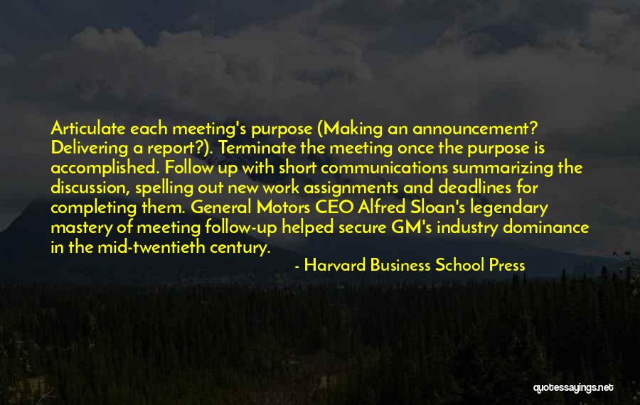 General Motors Quotes By Harvard Business School Press