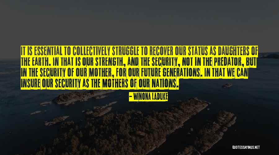 Generations Of Mothers Quotes By Winona LaDuke