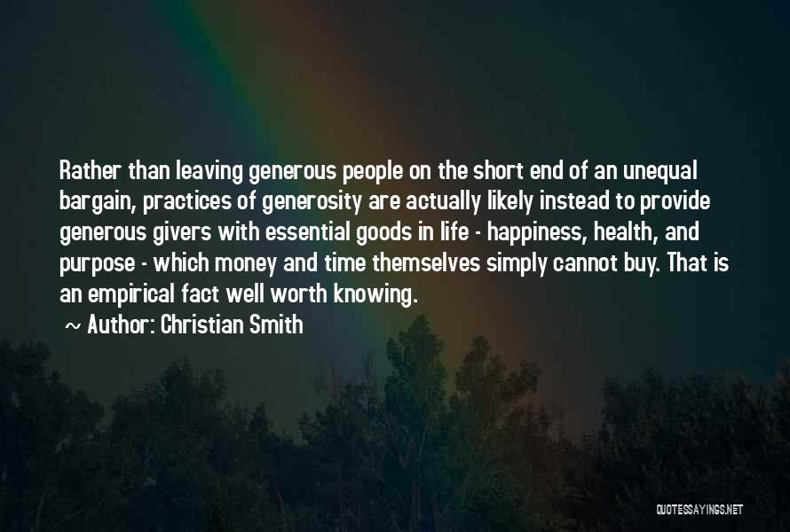 Generous Christian Quotes By Christian Smith