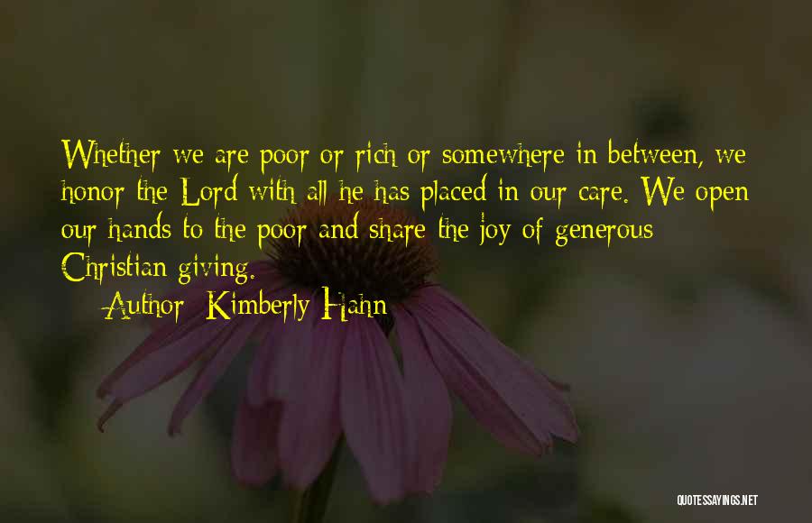 Generous Christian Quotes By Kimberly Hahn