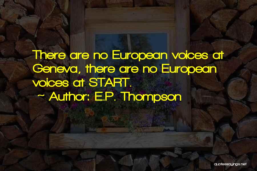 Geneva Quotes By E.P. Thompson