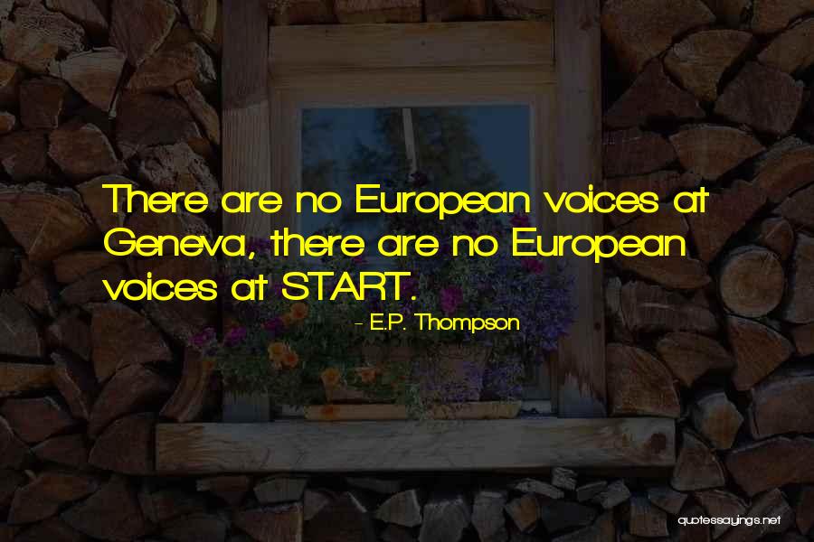 Geneva Quotes By E.P. Thompson