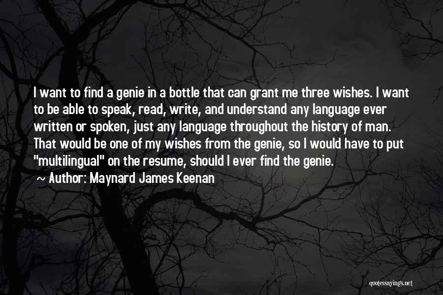 Genie In A Bottle Quotes By Maynard James Keenan