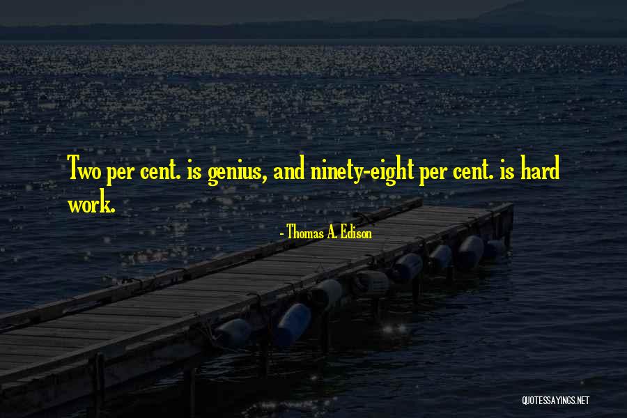 Genius And Hard Work Quotes By Thomas A. Edison Genius And Hard Work Quotes By Thomas A. Edison