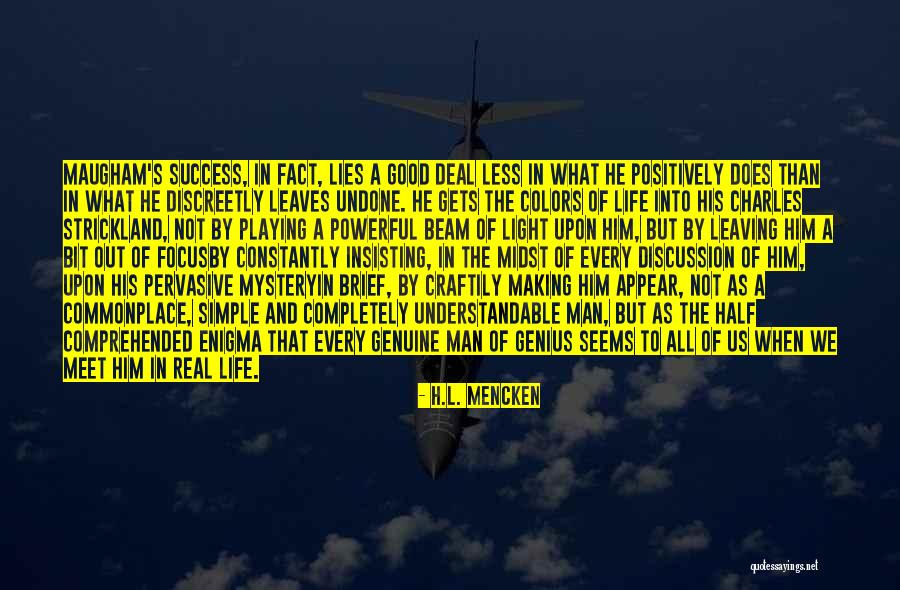 Genius And Success Quotes By H.L. Mencken Genius And Success Quotes By H.L. Mencken