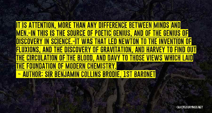 Genius And Success Quotes By Sir Benjamin Collins Brodie, 1st Baronet