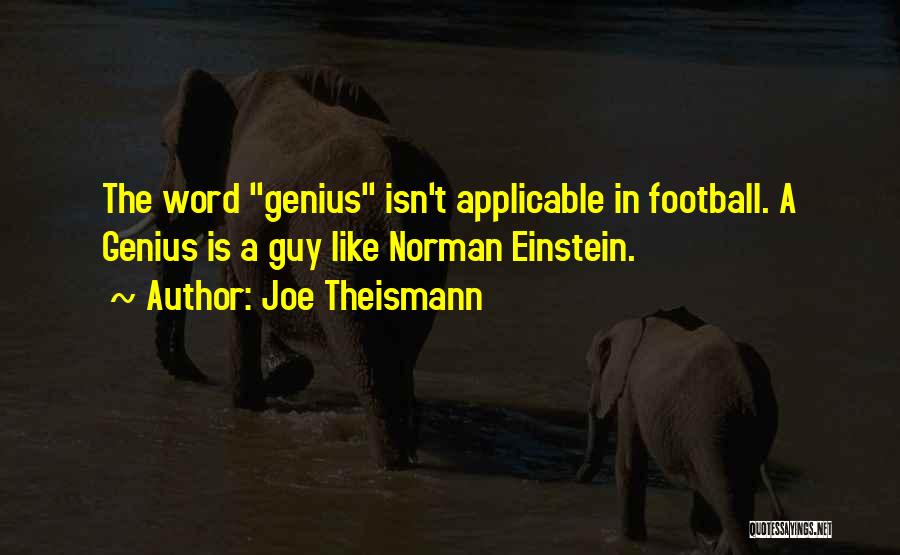 Genius Einstein Quotes By Joe Theismann