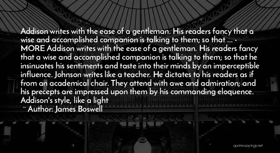 Gentleman Style Quotes By James Boswell