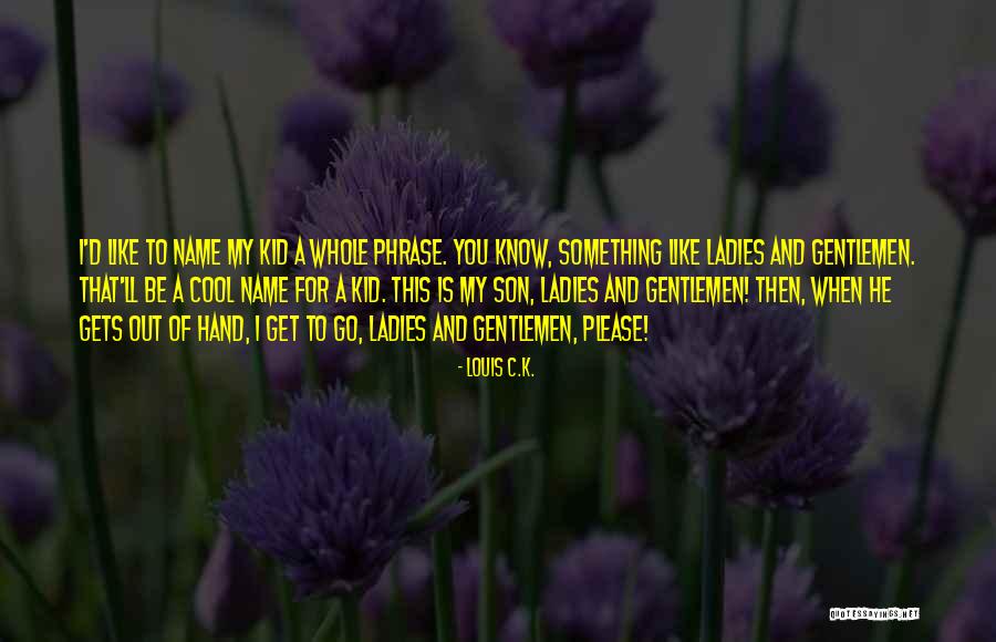 Gentlemen And Ladies Quotes By Louis C.K. Gentlemen And Ladies Quotes By Louis C.K.
