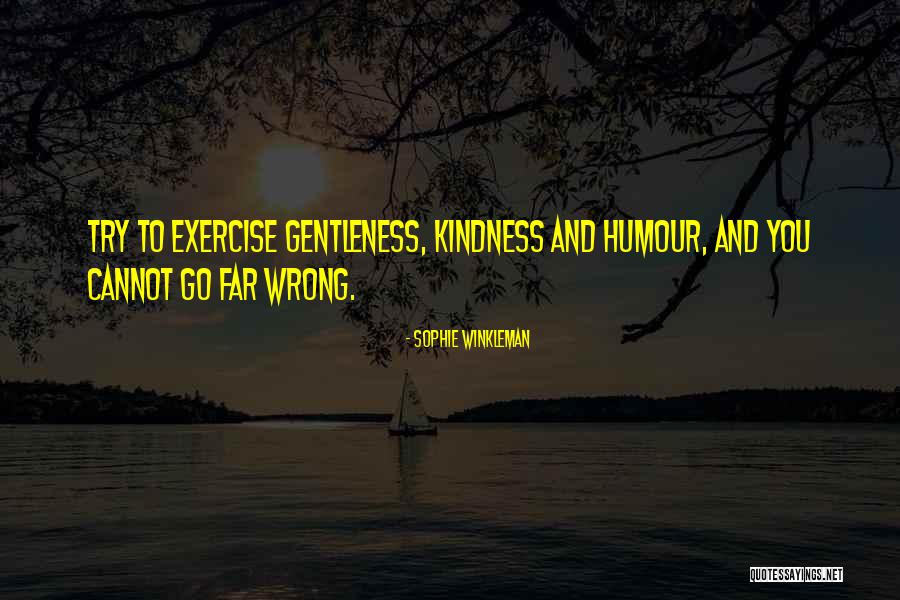 Gentleness And Kindness Quotes By Sophie Winkleman