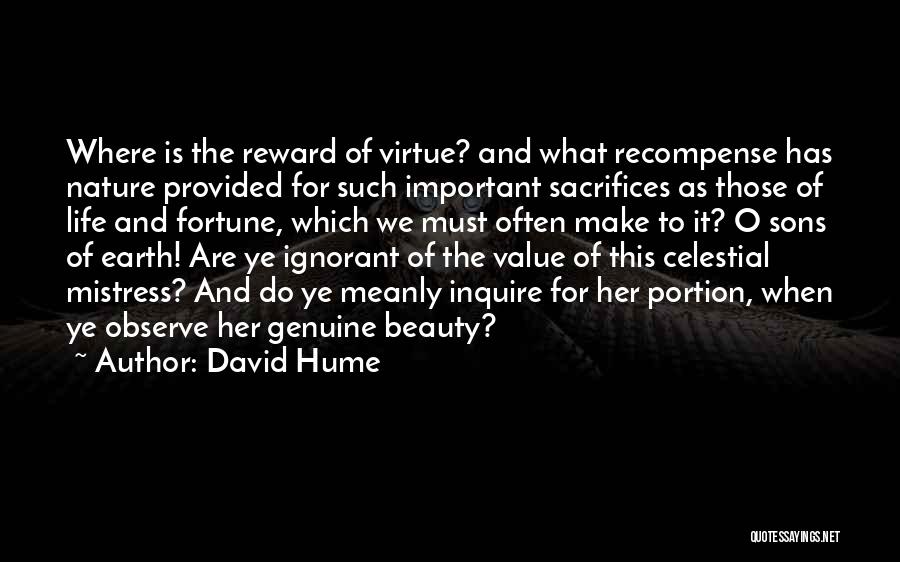 Genuine Beauty Quotes By David Hume