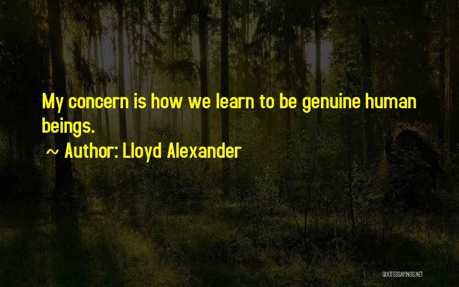 Genuine Concern Quotes By Lloyd Alexander