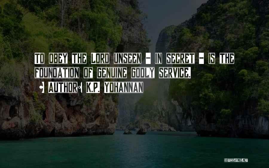 Genuine Service Quotes By K.P. Yohannan