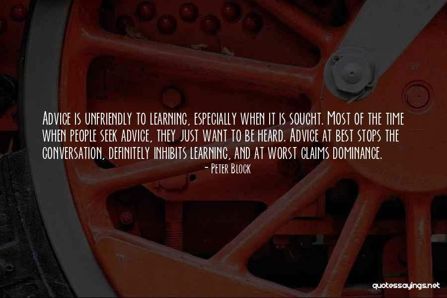 Genzer A Suchanek Quotes By Peter Block Genzer A Suchanek Quotes By Peter Block