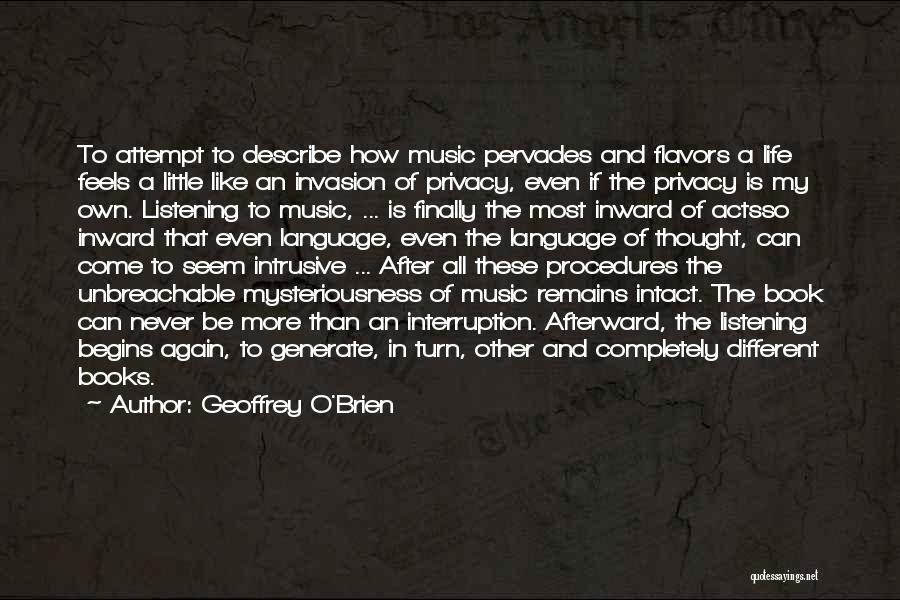 Geoffrey O'Brien Quotes 2149265