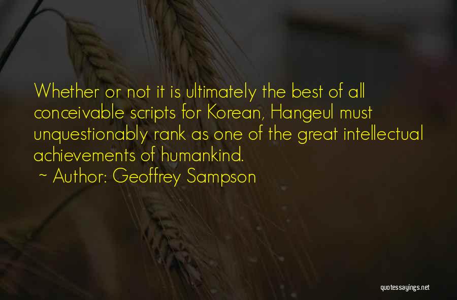 Geoffrey Sampson Quotes 1771413